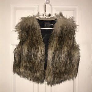 Faux fur vest